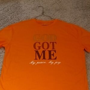 SHEIN Orange Graphic Tee